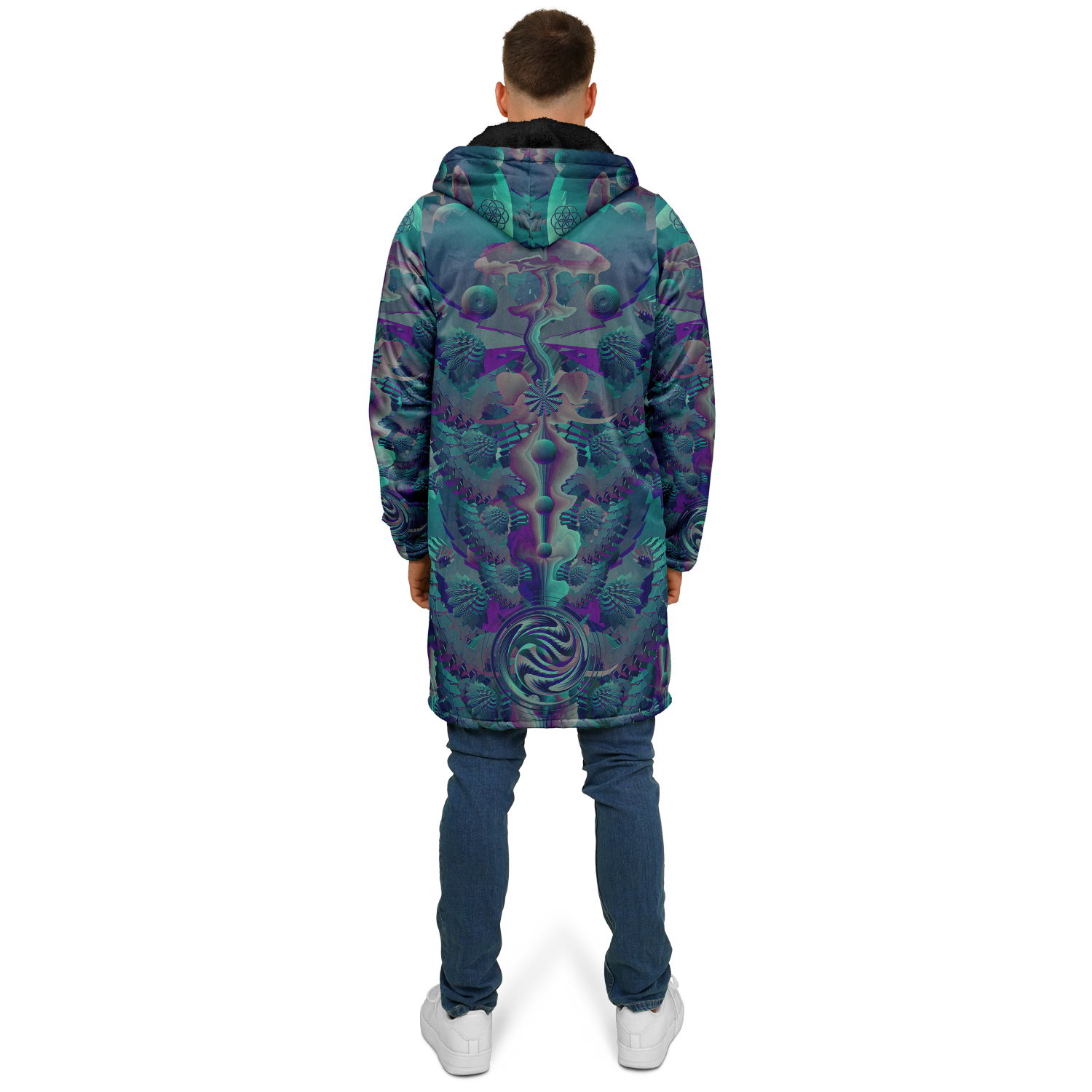 Cloak | Shroom Flower of Life Teal