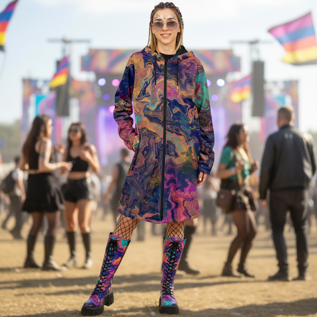 Liquified Abyss Women's Festival Cloak