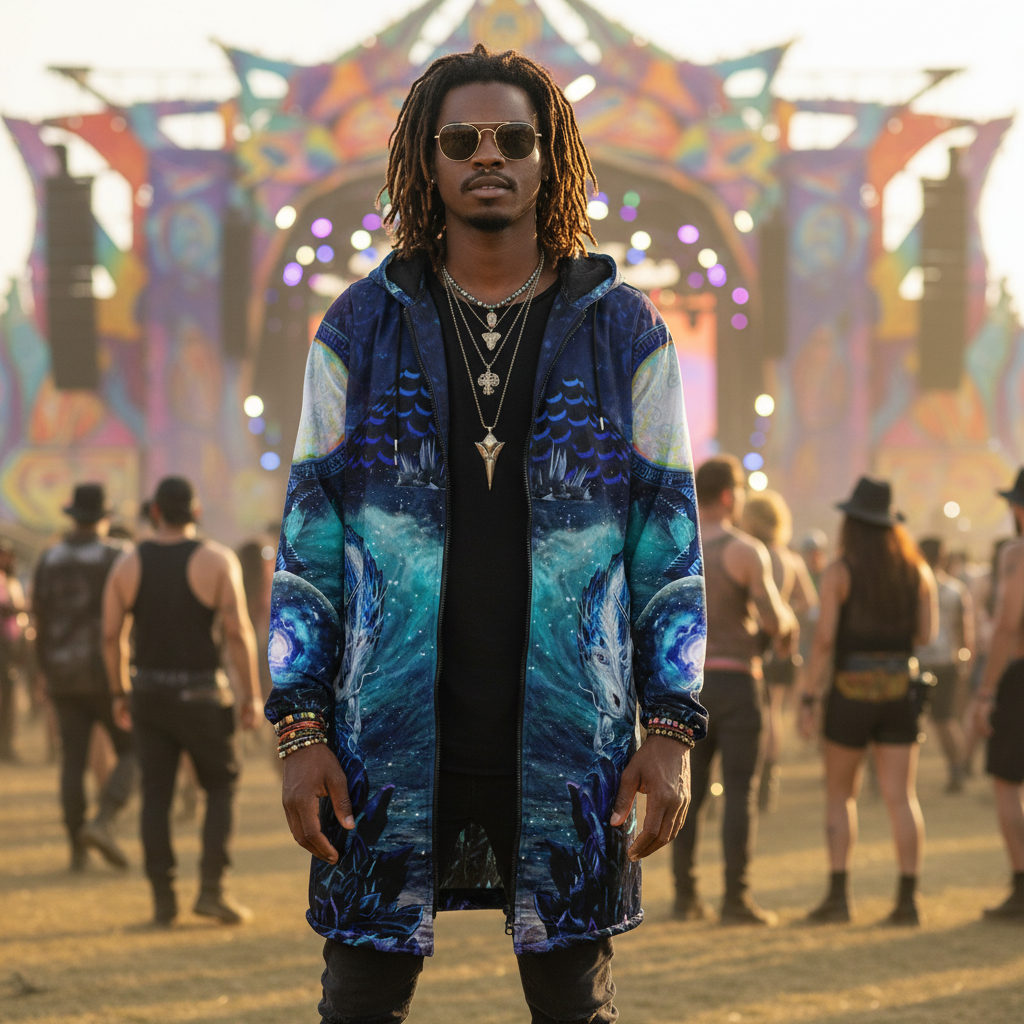 Blue Sorceress Men's Festival Cloak