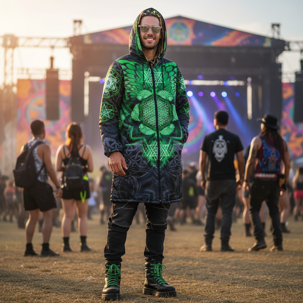 Angel Catcher Green Men's Festival Cloak