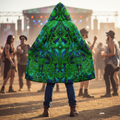 Cosmic Cross Green Men's Festival Cloak
