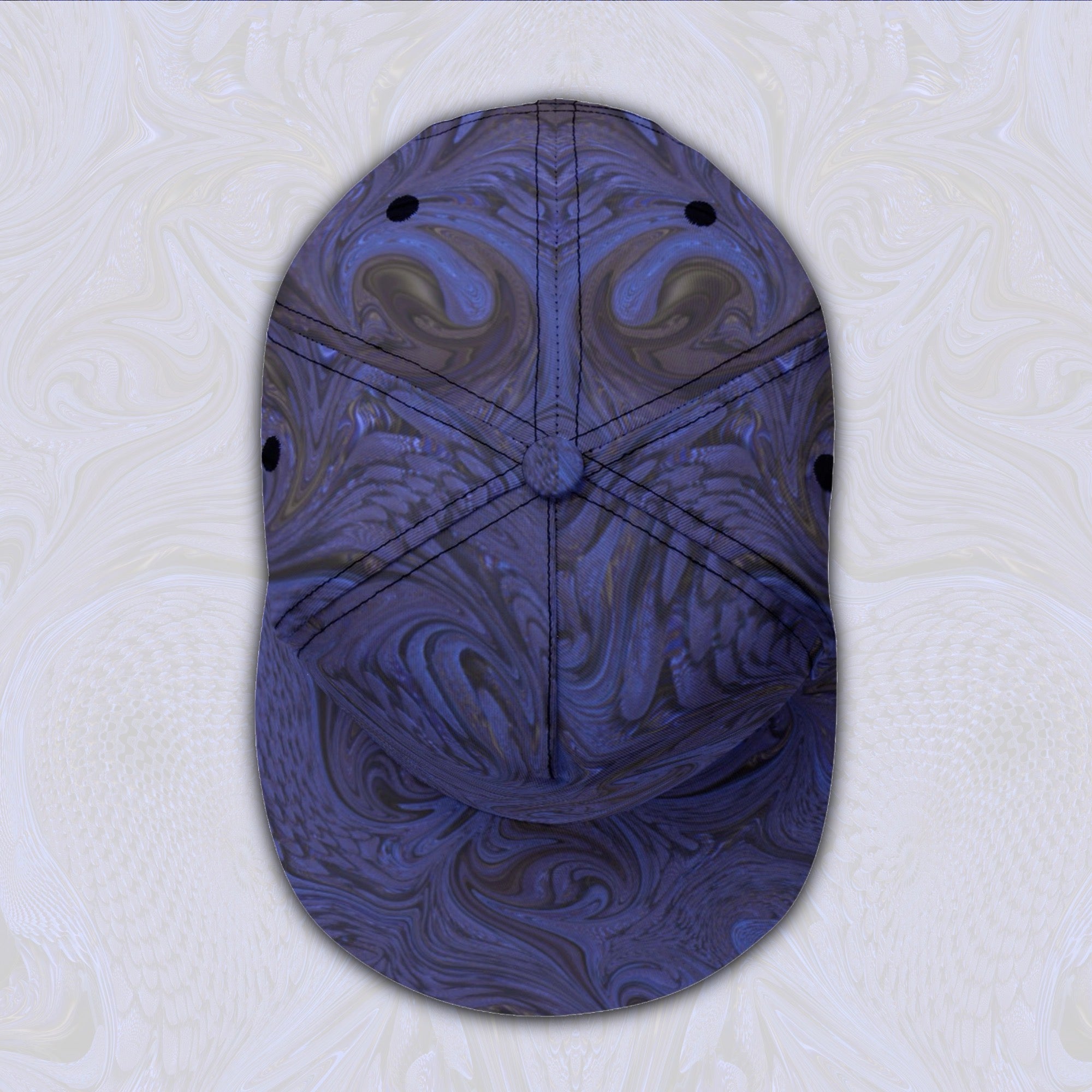 Snapback Hat | Blue Fractal