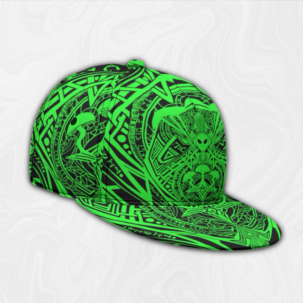 Snapback Hat | Alien Mycelium Green
