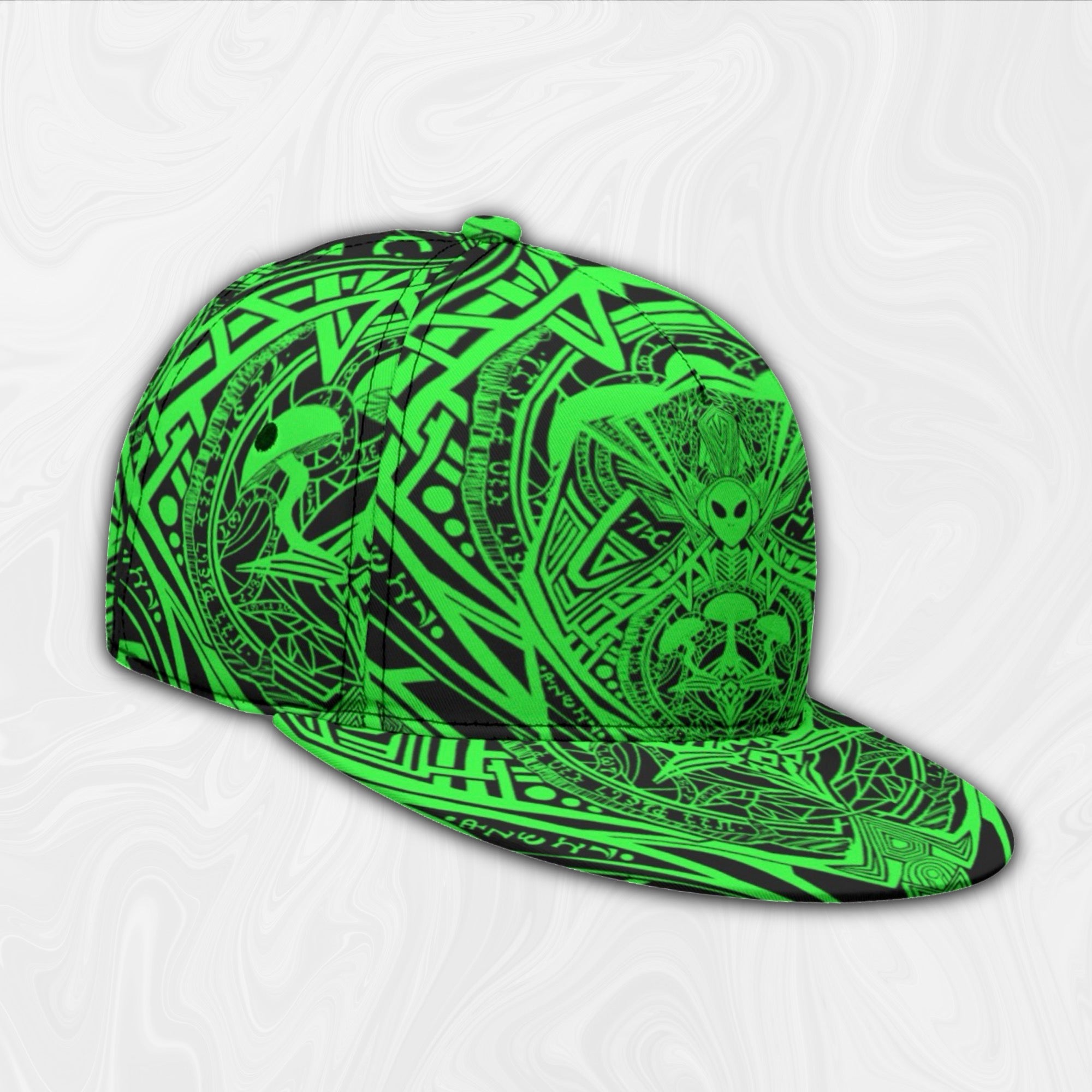 Snapback Hat | Alien Mycelium Green