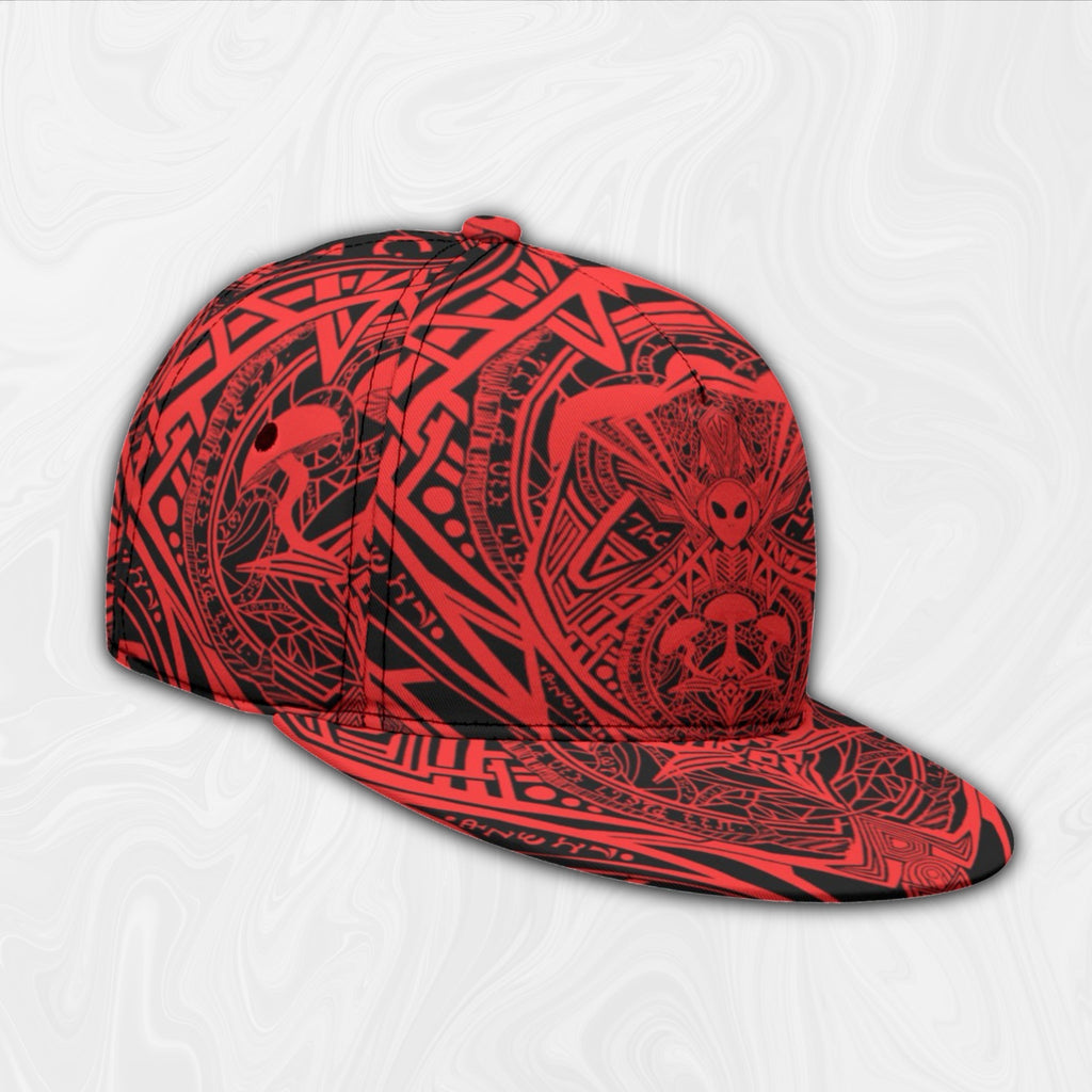 Snapback Hat | Alien Mycelium Red