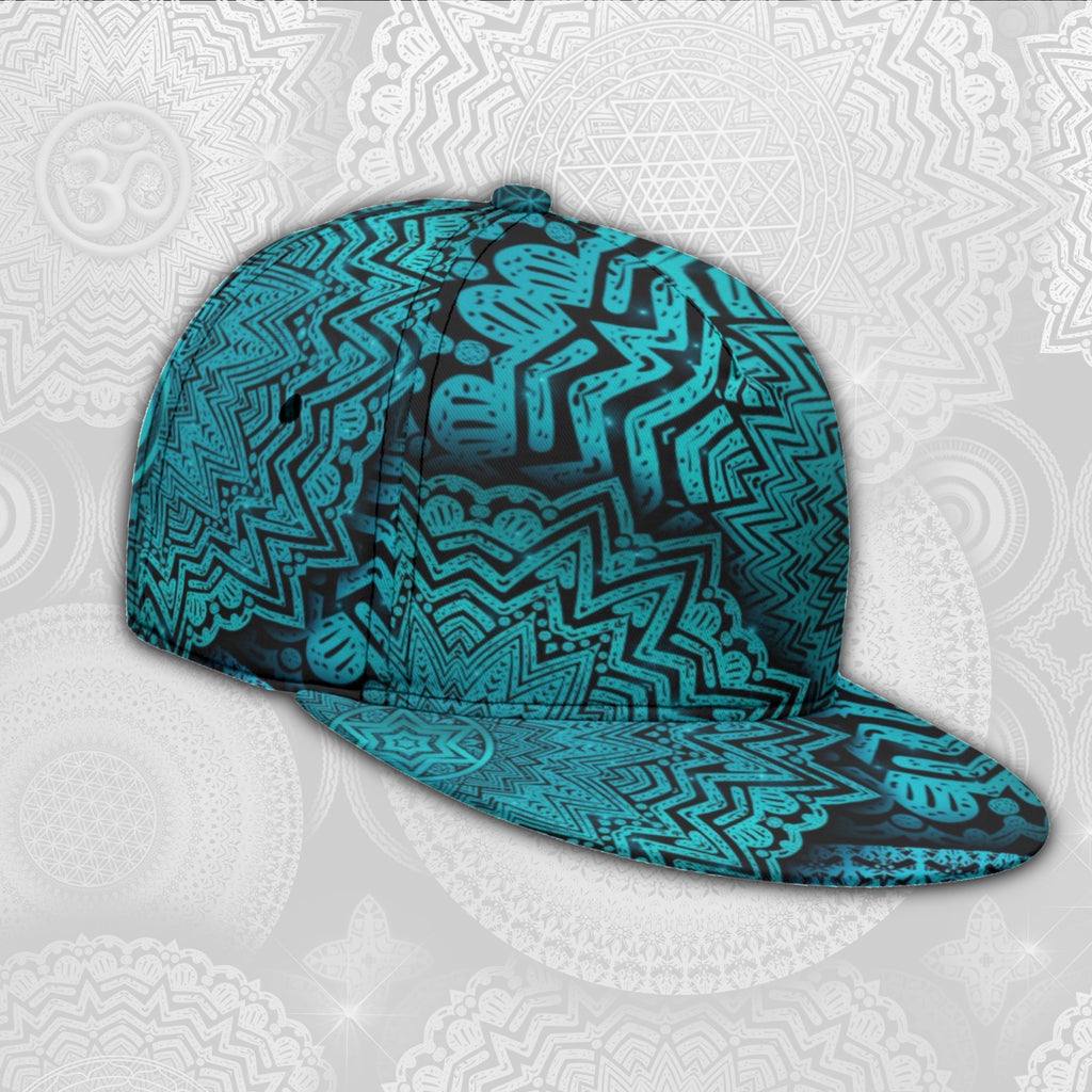 Snapback Hat | Teal Mandala