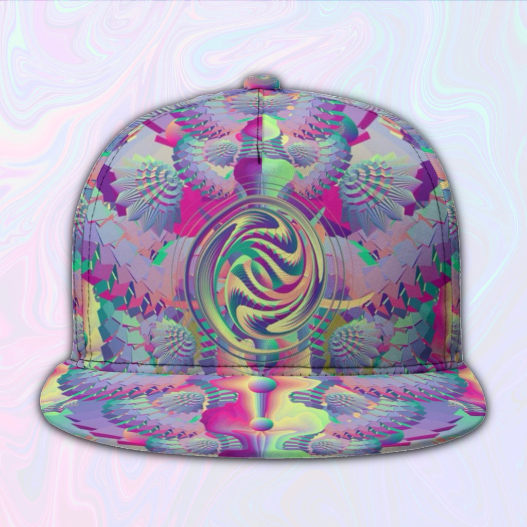 Snapback Hat | Shroom Flower of Life Pastel
