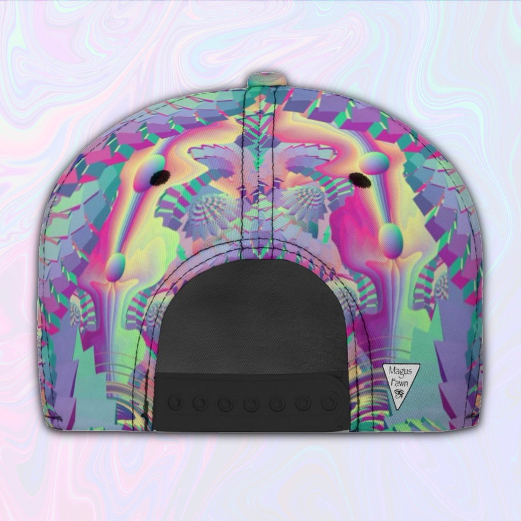 Snapback Hat | Shroom Flower of Life Pastel
