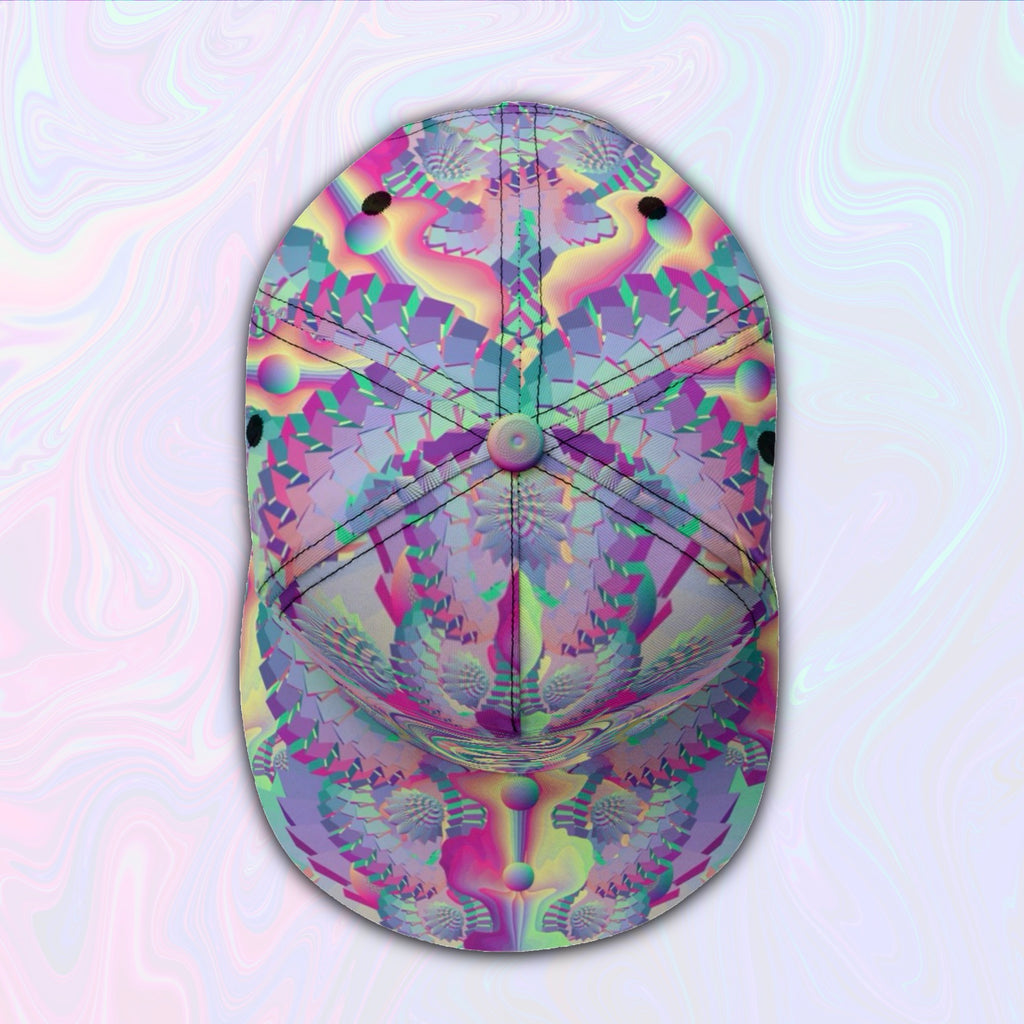 Snapback Hat | Shroom Flower of Life Pastel