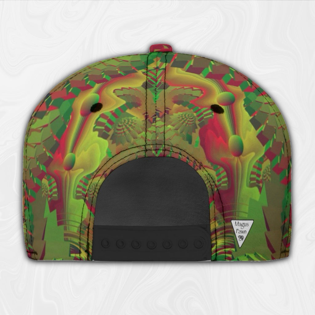 Snapback Hat | Shroom Flower of Life Green