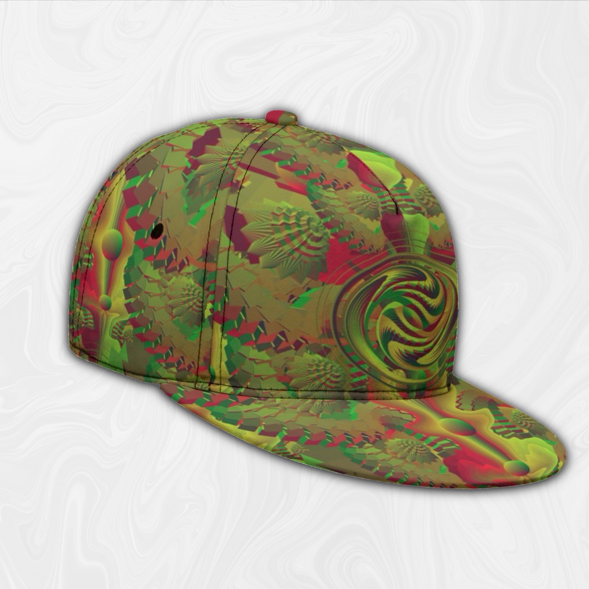 Snapback Hat | Shroom Flower of Life Green