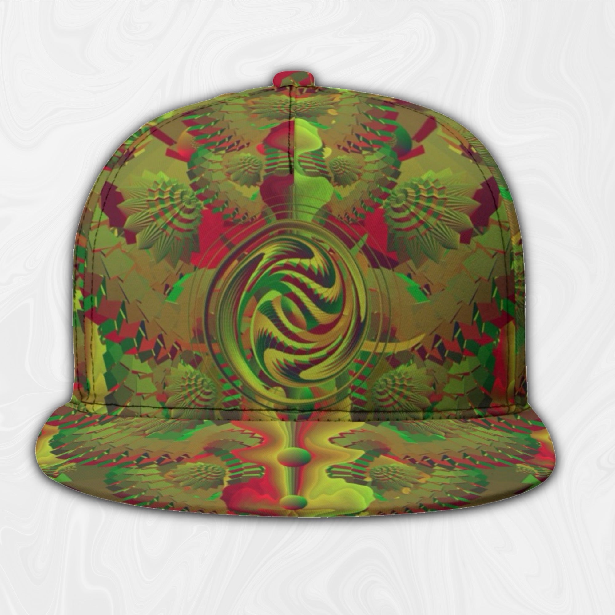 Snapback Hat | Shroom Flower of Life Green