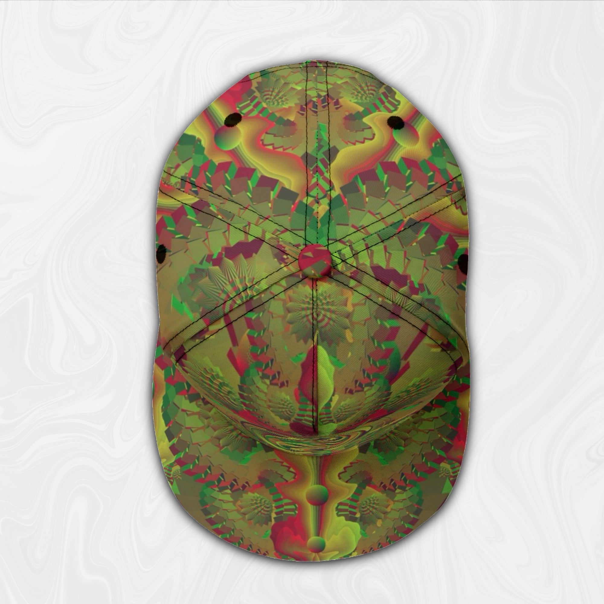 Snapback Hat | Shroom Flower of Life Green