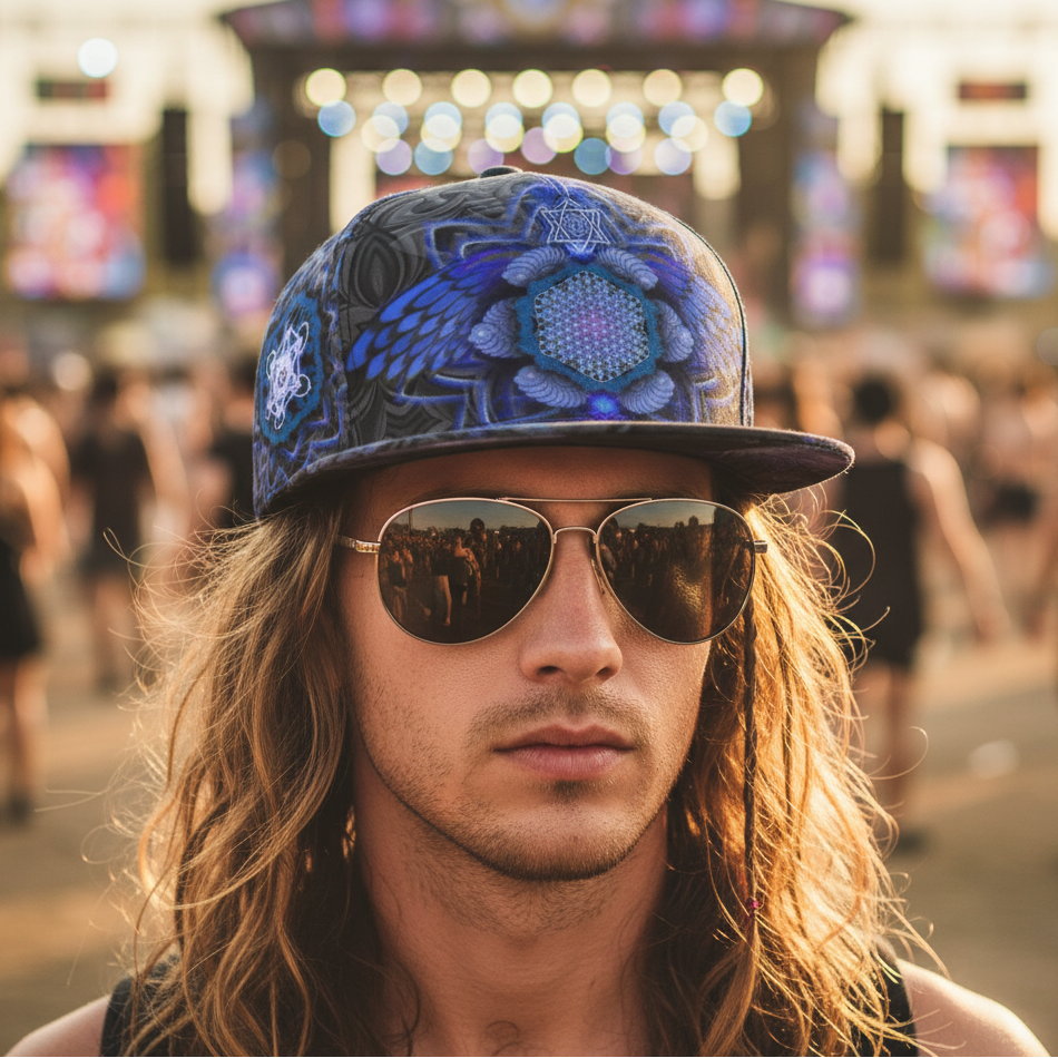 Snapback Hat | Angel Catcher Blue