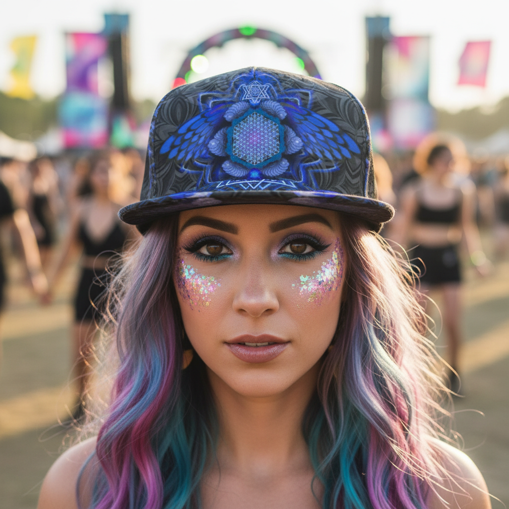 Snapback Hat | Angel Catcher Blue