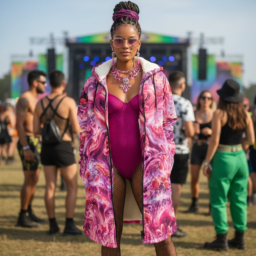Hearts Roses Women's Festival Cloak