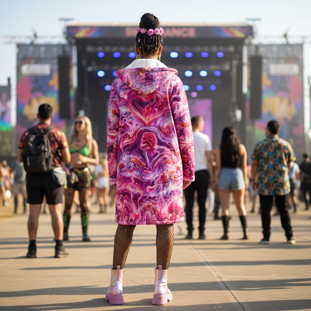 Hearts Roses Women's Festival Cloak