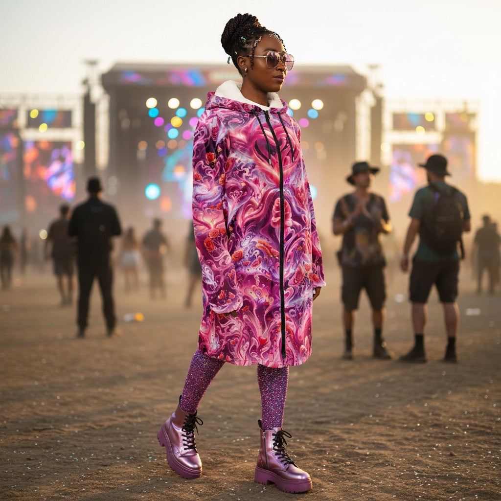 Hearts Roses Women's Festival Cloak