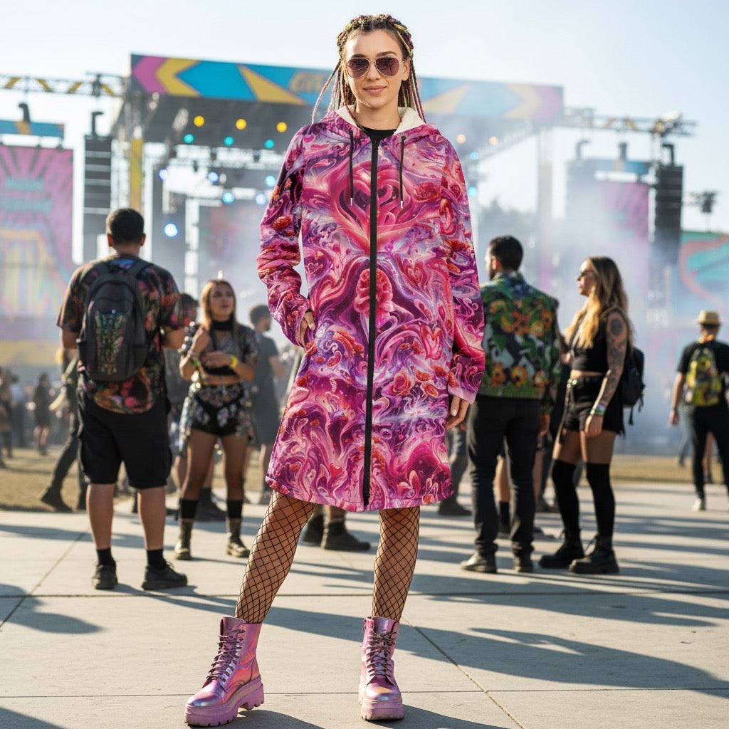 Hearts Roses Women's Festival Cloak