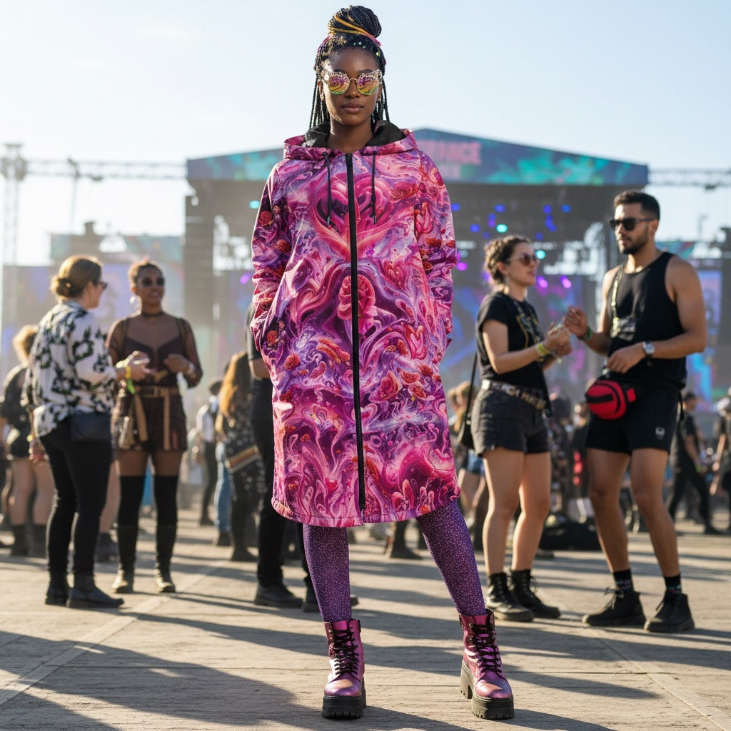 Hearts Roses Women's Festival Cloak