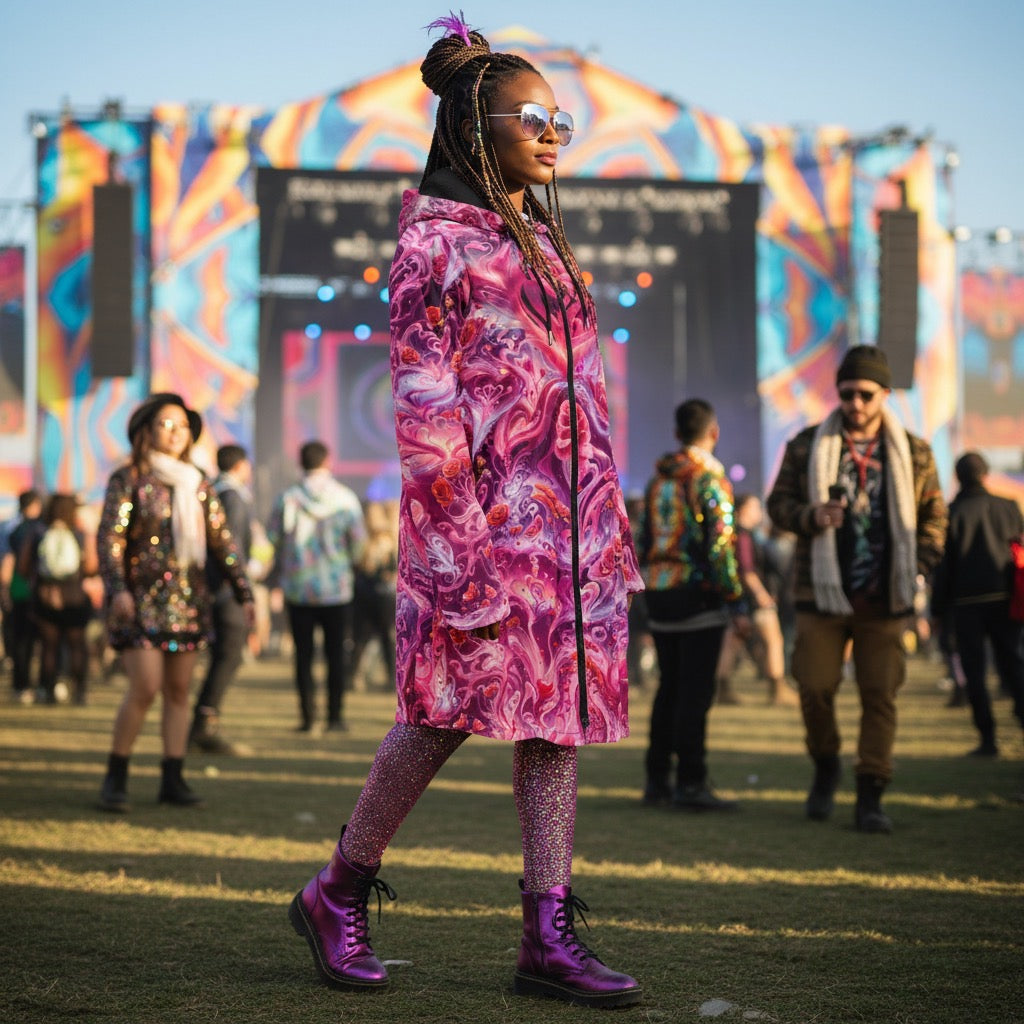 Hearts Roses Women's Festival Cloak
