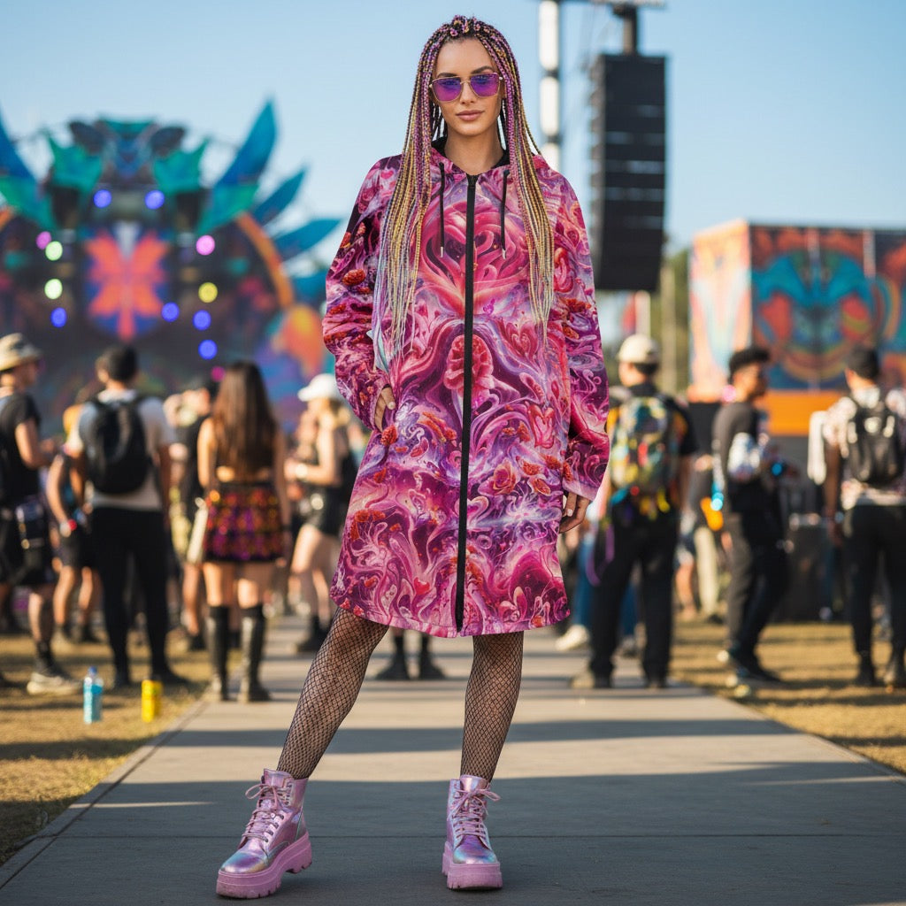 Hearts Roses Women's Festival Cloak
