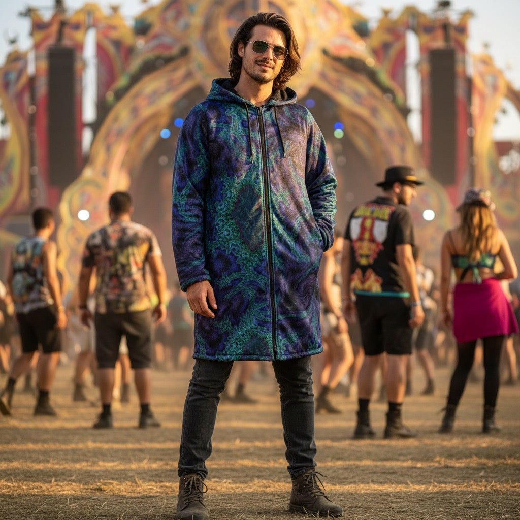 Feathery Fractal Men's Festival Cloak