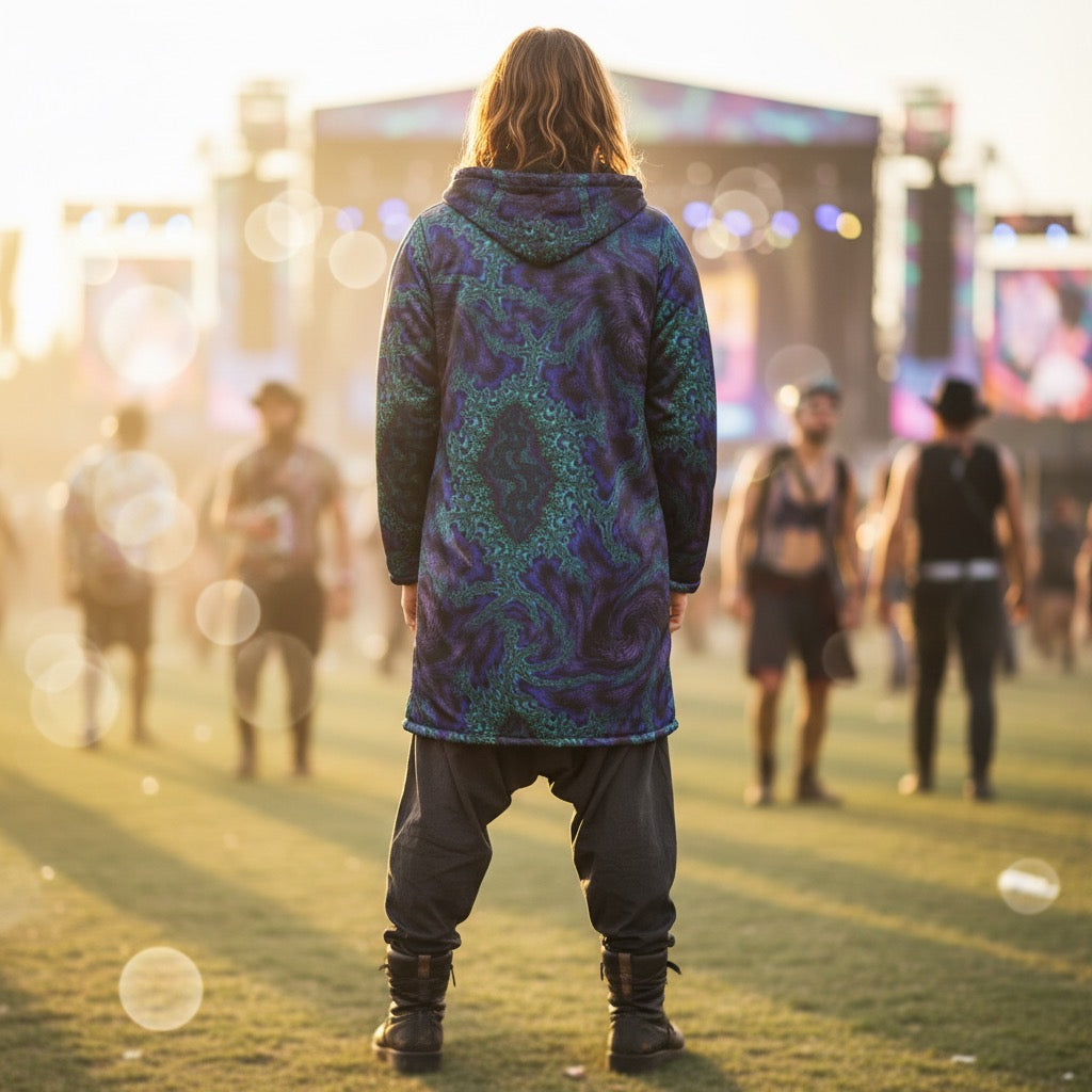 Feathery Fractal Men's Festival Cloak