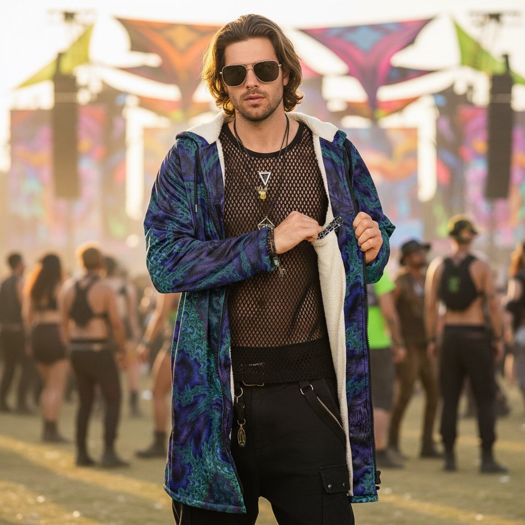 Feathery Fractal Men's Festival Cloak