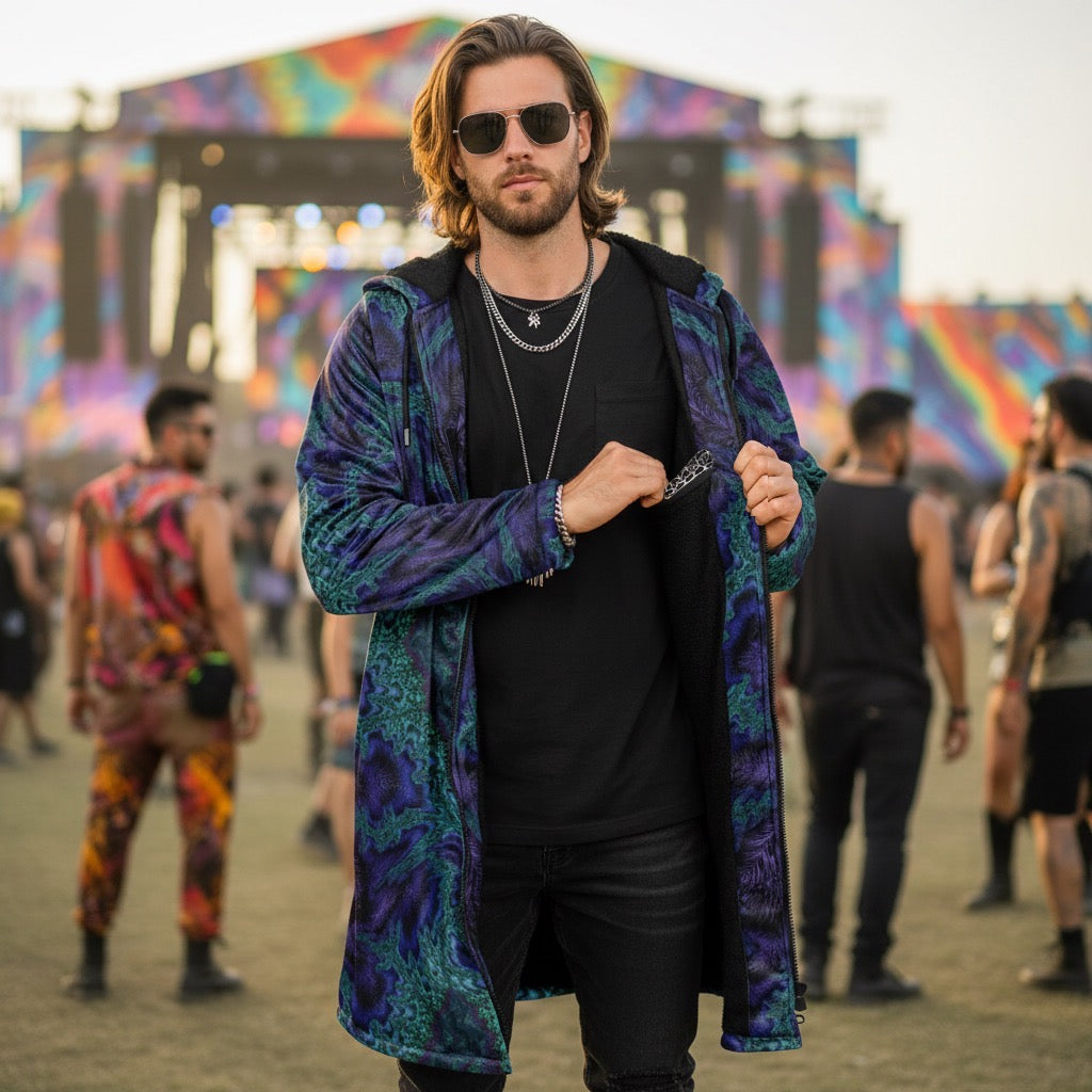 Feathery Fractal Men's Festival Cloak