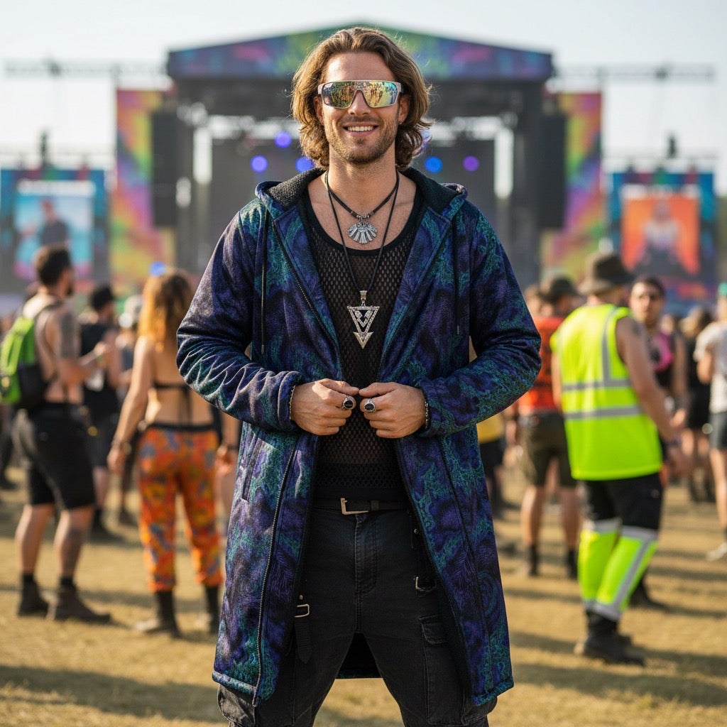 Feathery Fractal Men's Festival Cloak