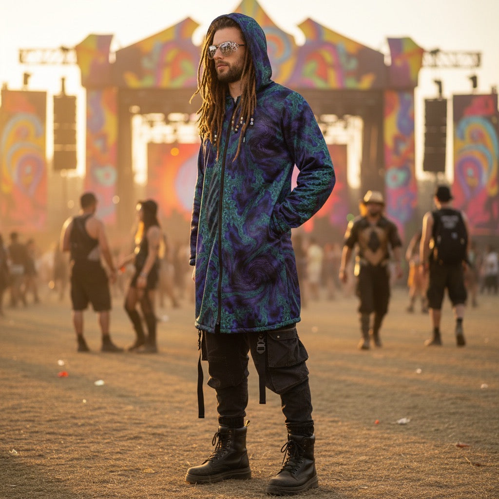 Feathery Fractal Men's Festival Cloak