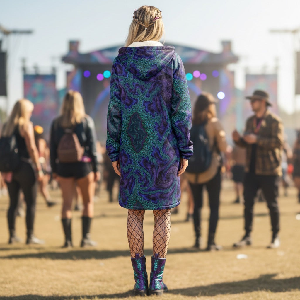 Feathery Fractal Women's Festival Cloak