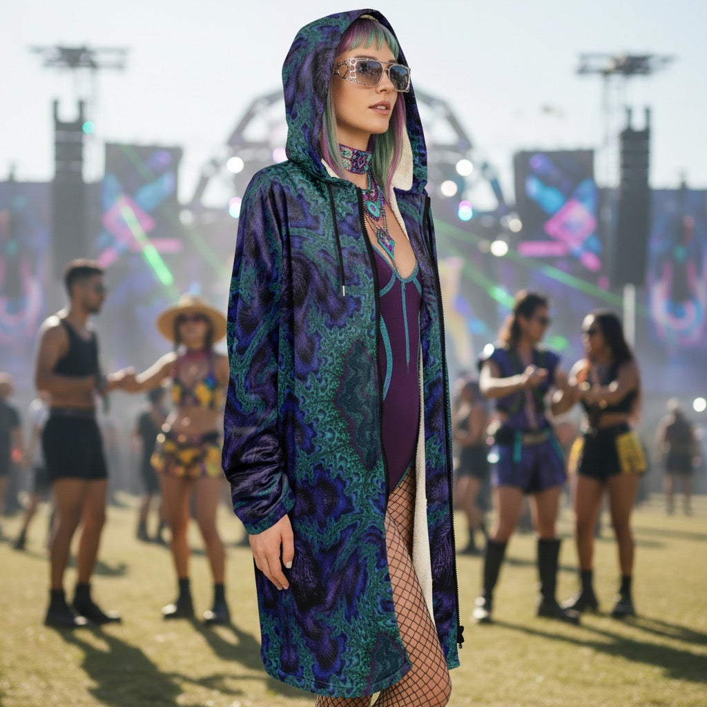 Feathery Fractal Women's Festival Cloak