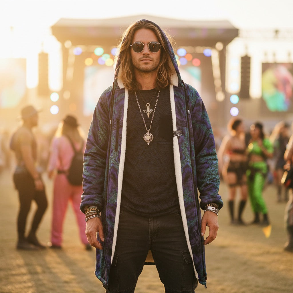Feathery Fractal Men's Festival Cloak
