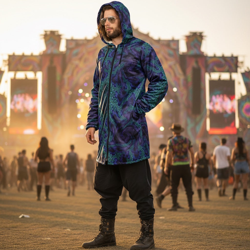 Feathery Fractal Men's Festival Cloak