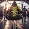 Yellow Angel Catcher Women's Festival Cloak front view with rave cloak