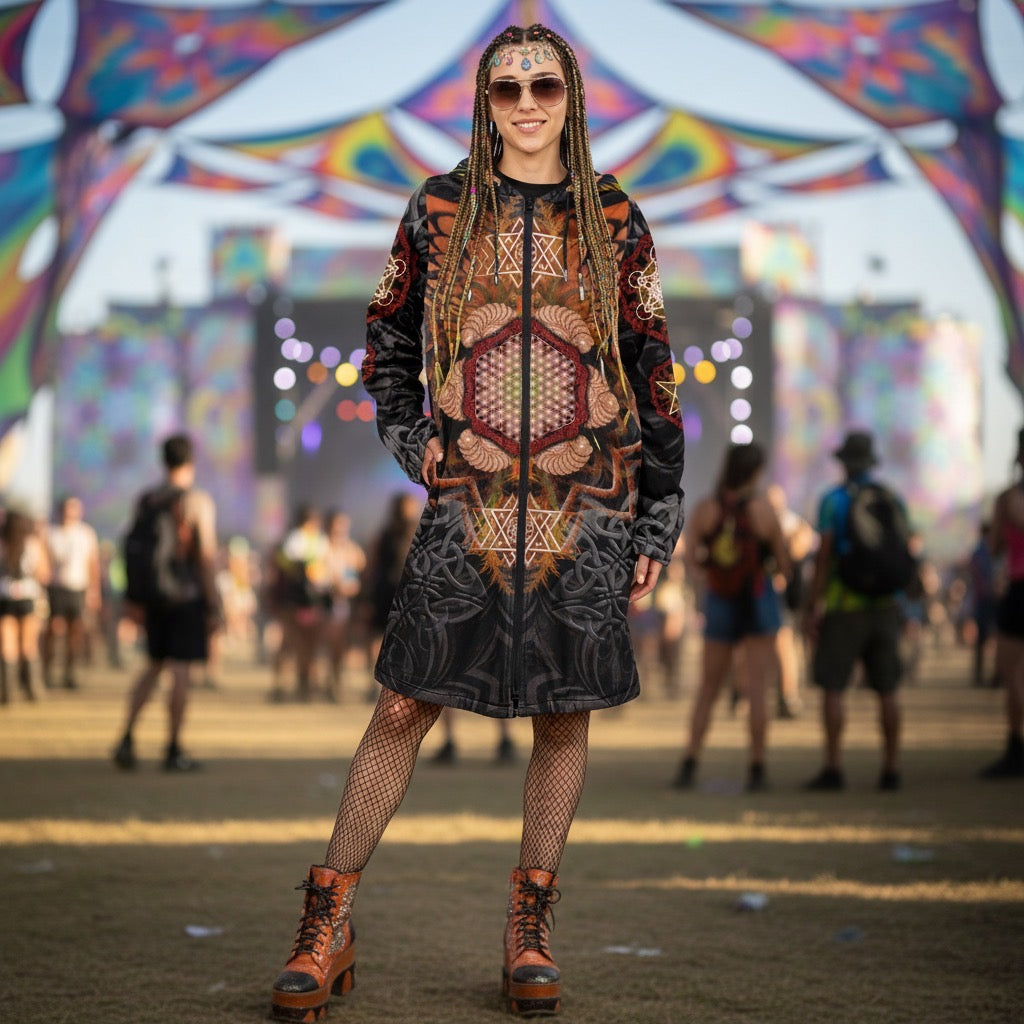 Angel Catcher Orange Women's Festival Cloak