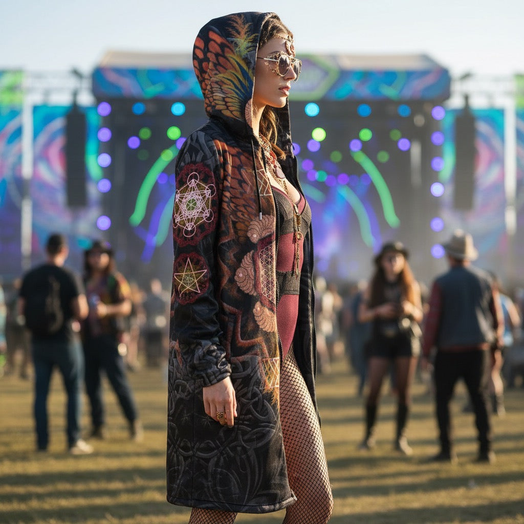 Angel Catcher Orange Women's Festival Cloak