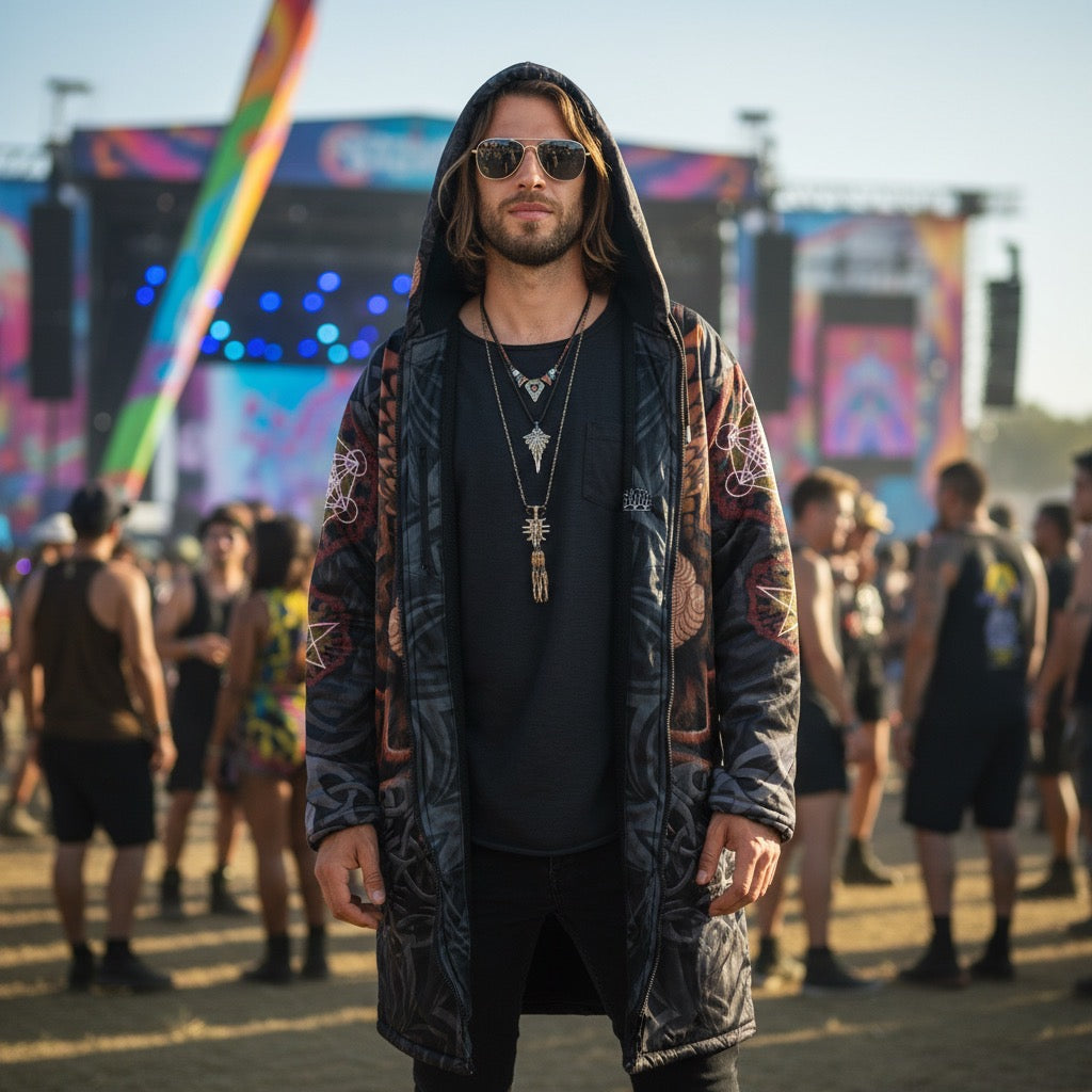 Angel Catcher Orange Men's Festival Cloak