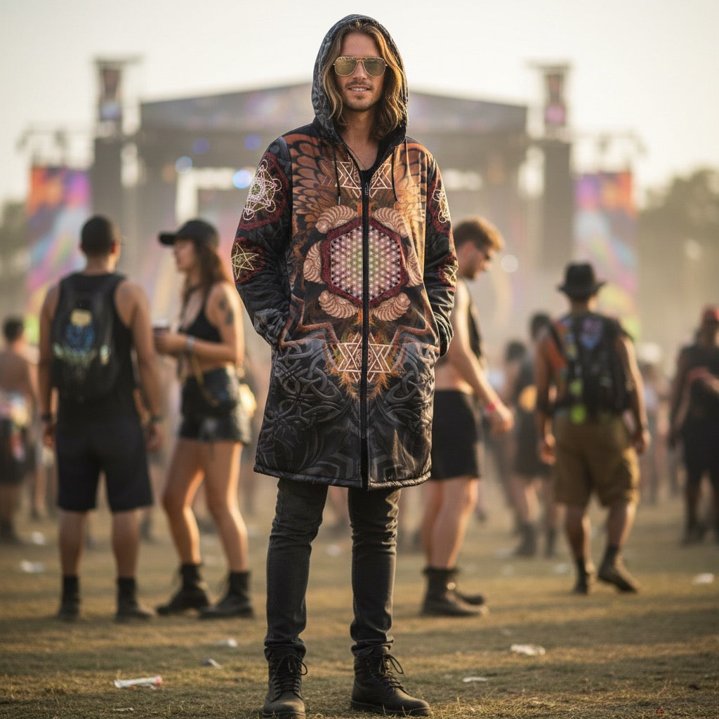 Angel Catcher Orange Men's Festival Cloak