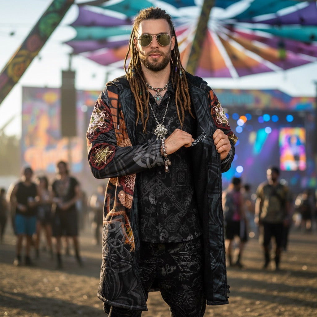 Angel Catcher Orange Men's Festival Cloak