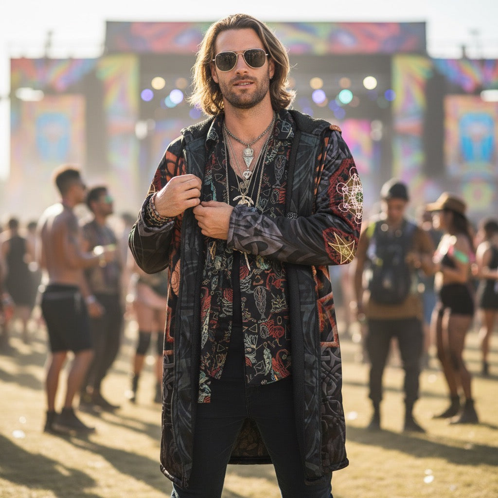 Angel Catcher Orange Men's Festival Cloak