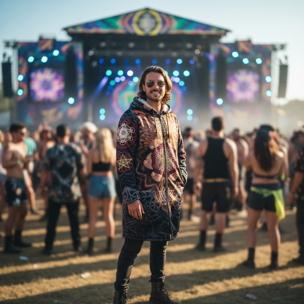 Angel Catcher Orange Men's Festival Cloak