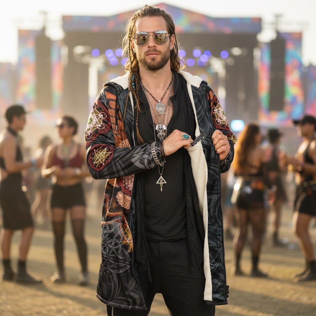 Angel Catcher Orange Men's Festival Cloak