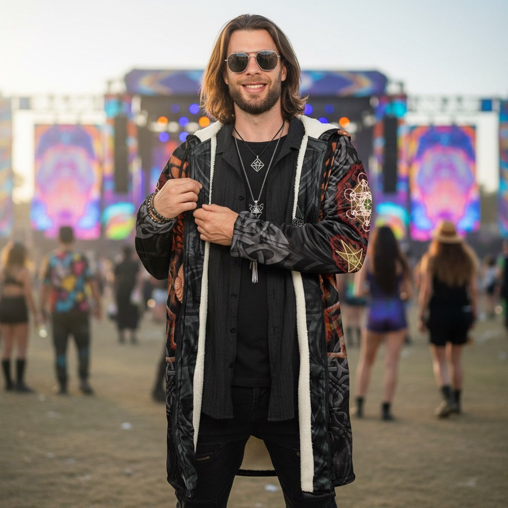 Angel Catcher Orange Men's Festival Cloak