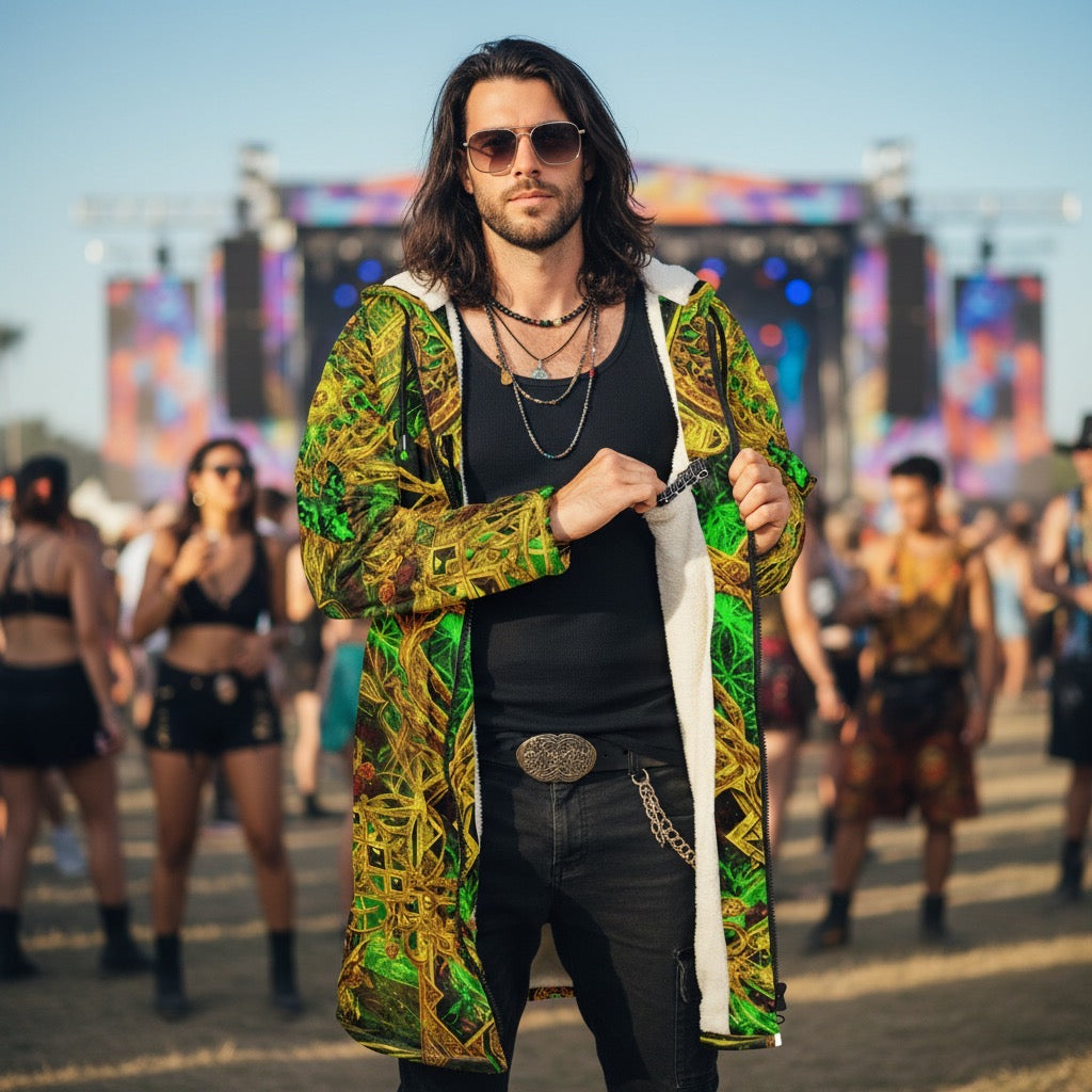 Cosmic Cross Yellow Men's Festival Cloak