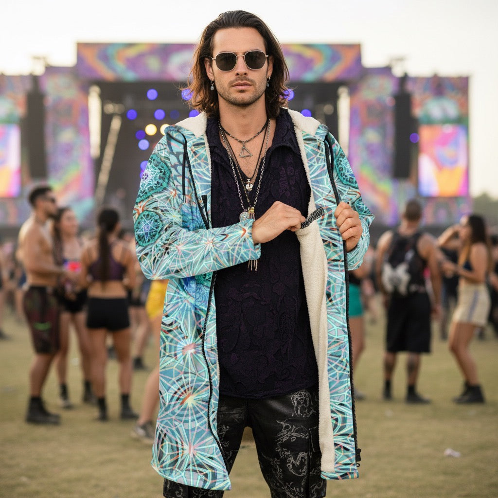 Angel Catcher Light Teal Men's Festival Cloak