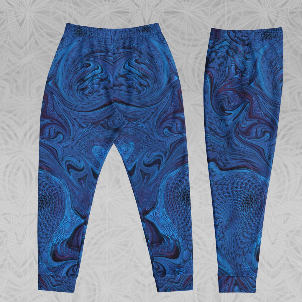 Joggers | Metallic Blue Fractal
