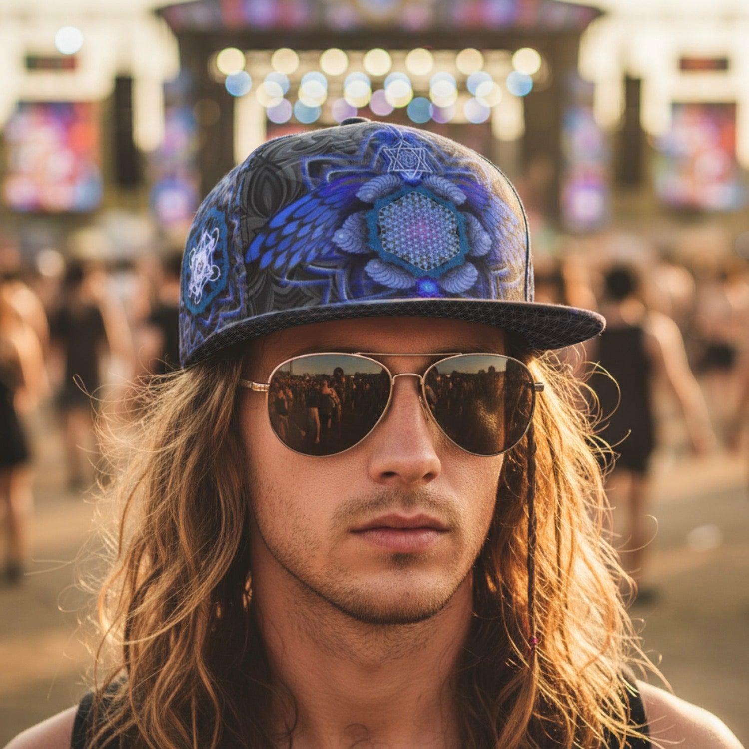 Snapback Hat | Angel Catcher Blue